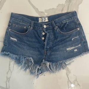Free People Denim Shorts High Waist